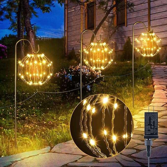 3 Sphere Ball  Pathway Light (Warm White)