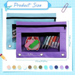 3-Ring Binder Pencil Pouch (Assorted Color, Set of 24)