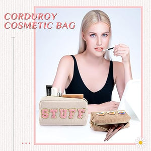 Corduroy Makeup Bag (Set of 3)