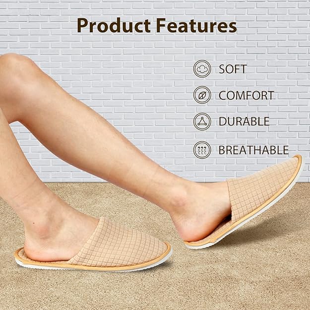 10 Pairs Non-Slip Guest Slipper