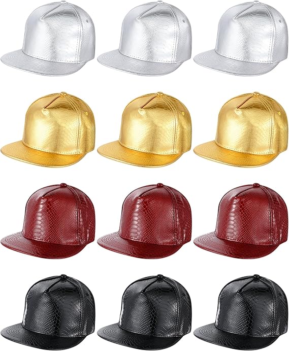 PU Leather Hip Hop Hat (Assorted Color, Set of 12)