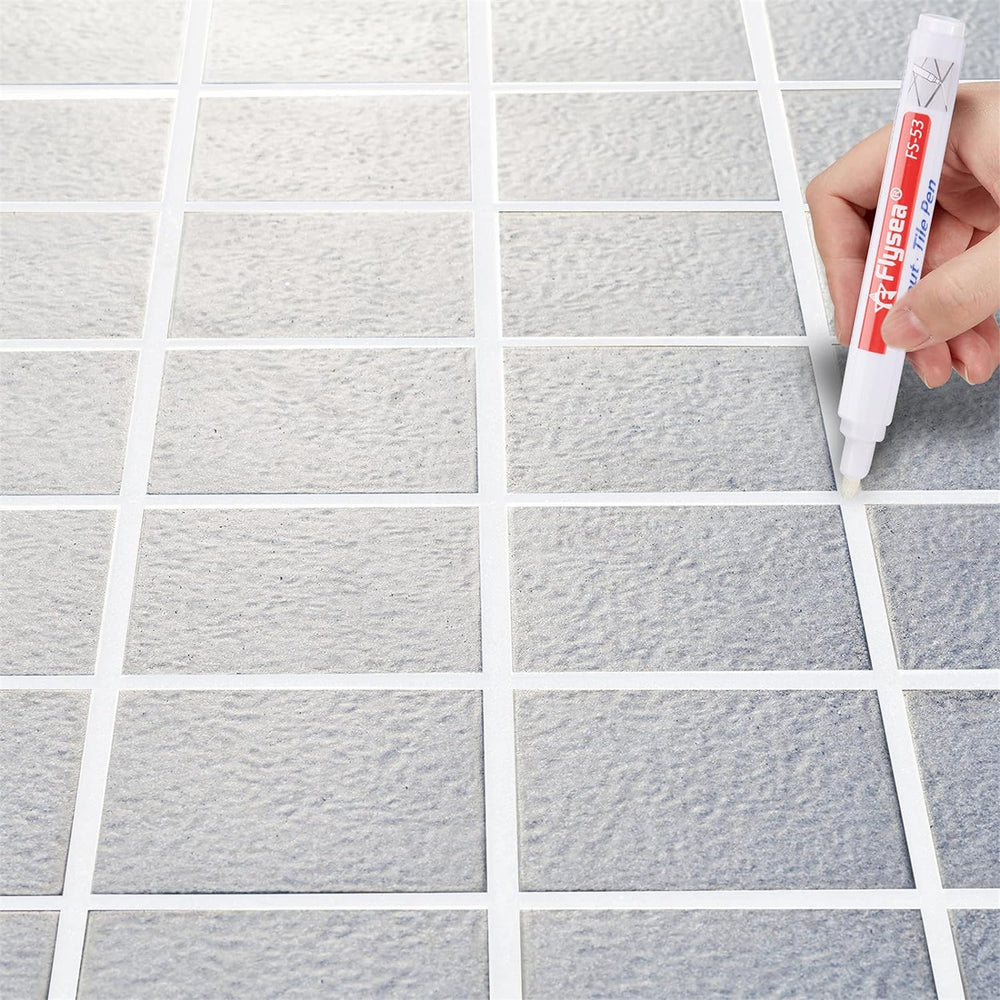 White Grout Tile Pen Grout Restorer Pen for Tile Wall Floor (Set of 12)