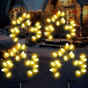 Solar Pine Cone Pathway Light (Set of 4)