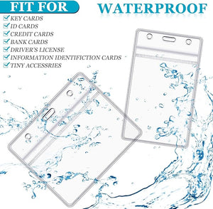 4-Pack Silicone Beaded Lanyard with ID Badge Holder (Vertical & Horizontal Holders)