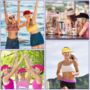 Women's Sun Visor Hat (Assorted Color, Set of 18)