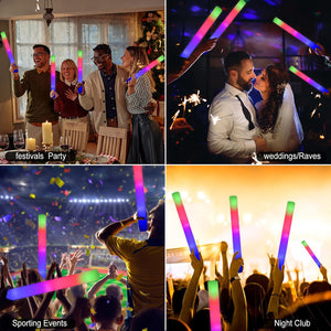LED Foam Glow Stick, Glow-in-the-Dark Party Toy (Set of 60)