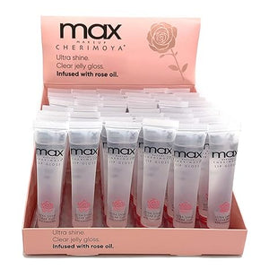 MAX Makeup Cherimoya® Lip Gloss -Set of 6 (Rose Oil)