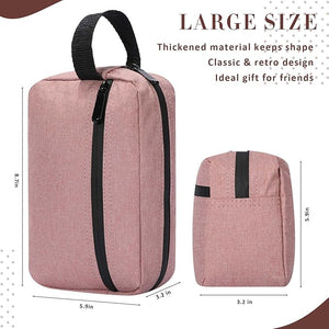 9 Pcs Pink Travel Toiletry Bag, Makeup Organizer with Handle