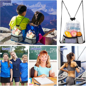 Clear Drawstring Backpack Bag (20 Pcs)