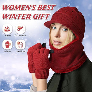 Knit Balaclava & Touchscreen Gloves Set (Assorted Color, 8 Pcs)
