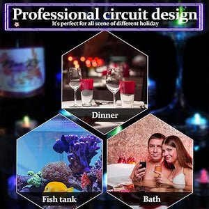 Submersible LED Floral Tea Light (Set of 48)