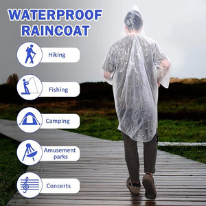 Disposable Rain Poncho for Adult (Set of 60)