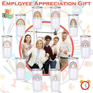 20 oz Rainbow Tumbler with stainless steel lid and straw (Set of 20)