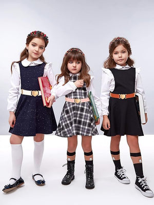 Adjustable Elastic Belts for Girls (Assorted Color, Set of 3)