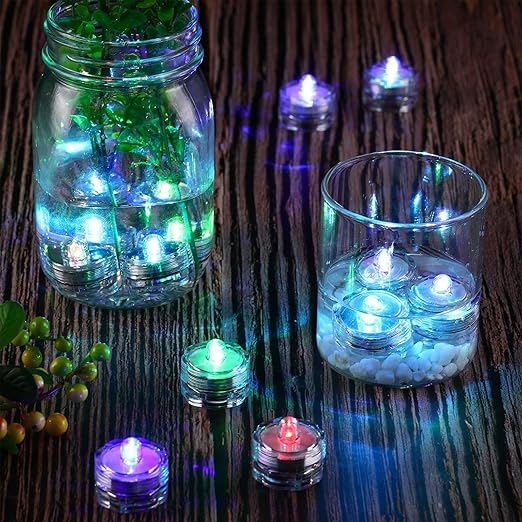 Submersible LED Floral Tea Light (Set of 36)