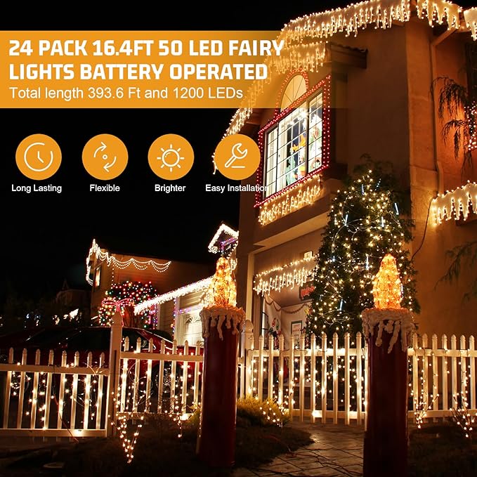 16.4 Feet 50 LED String Light (Set of 24)
