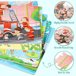 11.7" x 8.8"  Wooden Jigsaw Puzzle (Set of 20)