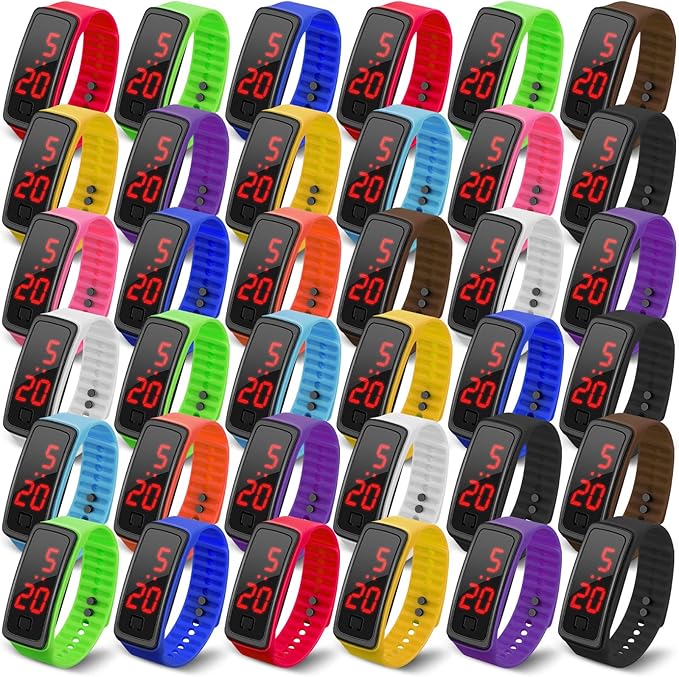 LED Digital Silicone Watch (Assorted Color, Set of 36)