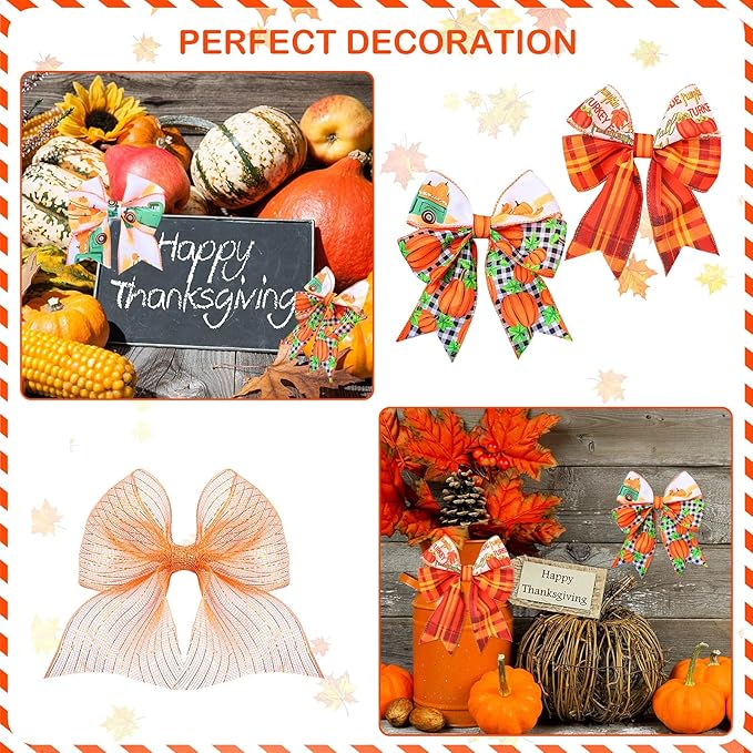 43-Yard Fall Holiday Ribbon Set (Set of 7 Roll)