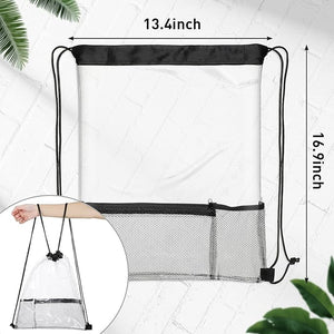 Clear Drawstring Backpack Bag (20 Pcs)