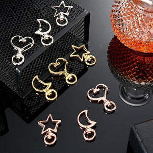 Heart, Star, Moon Keychain (Assorted Color, Set of 72)