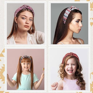 Boho Knot Headband (Assorted Color & Design, Set of 8)
