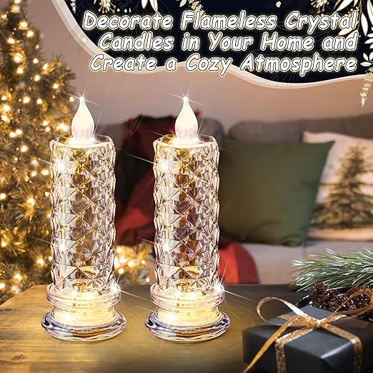 7" x 2.5" LED Pillar Candles (Set of 8)
