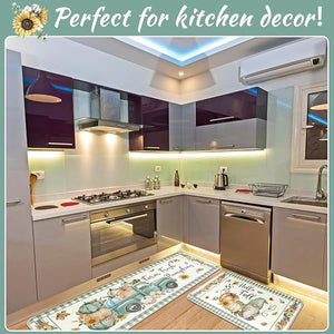 2 Pcs Fall Kitchen Rug Set