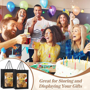 Thank You Gift Bags with Window (Set of 50)