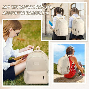 Aesthetic Backpack & Pencil Case Set (Set of 2)
