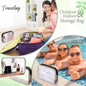 Clear Travel Cosmetic & Toiletry Bag (Set of 40)
