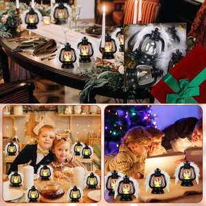 Angel Feather Wings LED Lantern (Black, Set of 12)