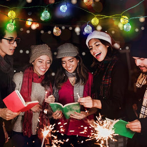 36 Ft 60 LED Solar Crystal Globe String Light