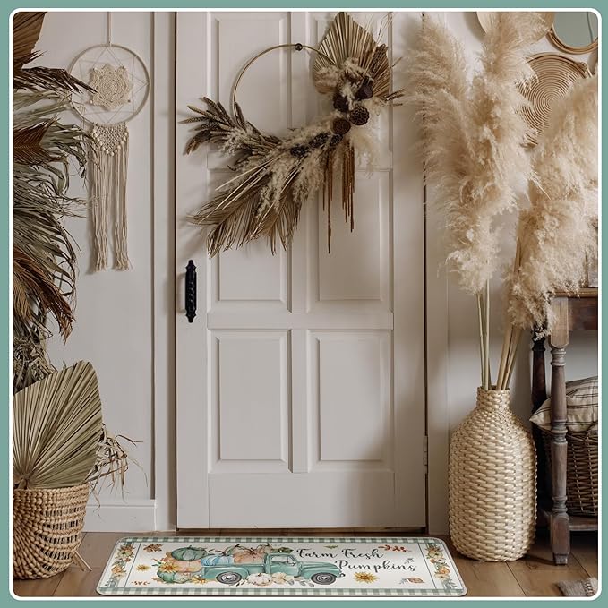 2 Pcs Fall Kitchen Rug Set