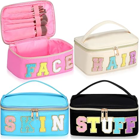 4 Pcs Nylon Makeup Bag