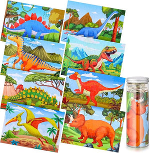 13.8" x 9.8" Wooden Dinosaur Jigsaw Puzzle (8 Set, 560 Pcs)