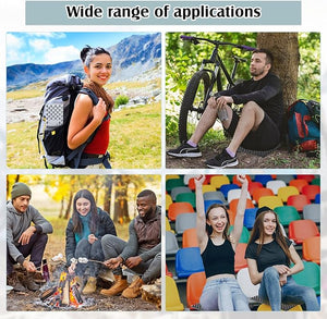 Foldable Stadium Seat Cushion, Outdoor Foam Pad (Black, Set of 10)