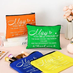 Inspirational Canvas Makeup Bag (Set of 32)