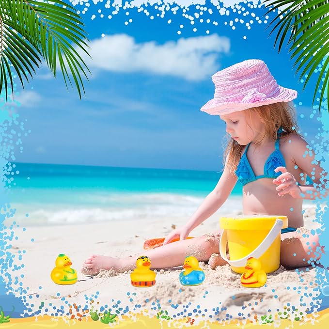 2.2" Rubber Ducks (Assorted Style, Set of 24)