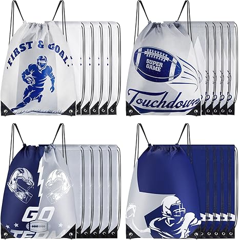 Drawstring Backpack Bag (24 Pcs, Football Theme) (Copy)