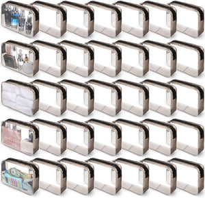 Clear Travel Cosmetic & Toiletry Bag (Set of 40)