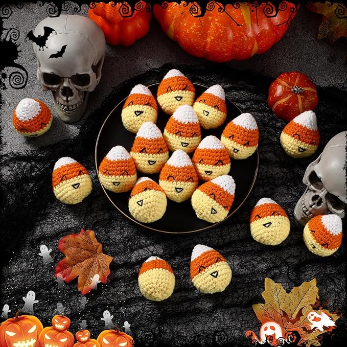 Handmade Crochet Candy Corn Plush (Set of 20)