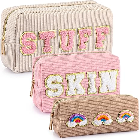 Corduroy Makeup Bag (Set of 3)