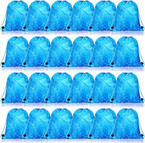 Drawstring Backpack Bag (24 Pcs, Sea Blue Theme)