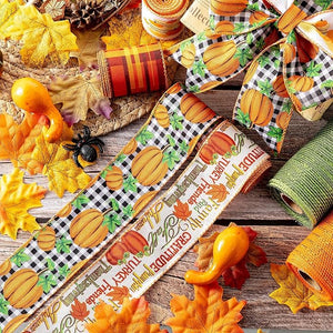 43-Yard Fall Holiday Ribbon Set (Set of 7 Roll)