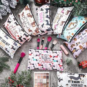 Dog Lover Canvas Makeup Bag (Assorted Design, Set of 9)