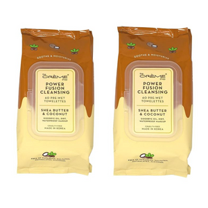 The Crème Shop 60 ct Makeup Remover Wipes -2 Pack (Shea Butter & Coconut)