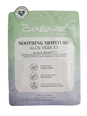 The Crème Shop Klean Beauty™ Sheet Mask - 5 Pack (ALOE VERA X3)