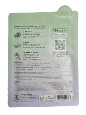 The Crème Shop Klean Beauty™ Sheet Mask - 5 Pack (ALOE VERA X3)