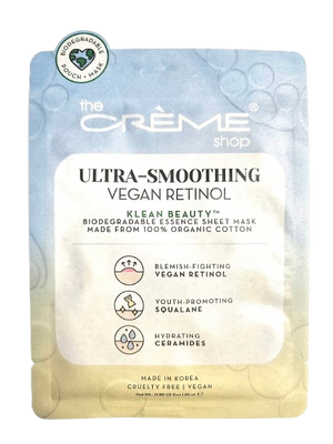 The Crème Shop Klean Beauty™ Sheet Mask - 5 Pack (VEGAN RETINOL)